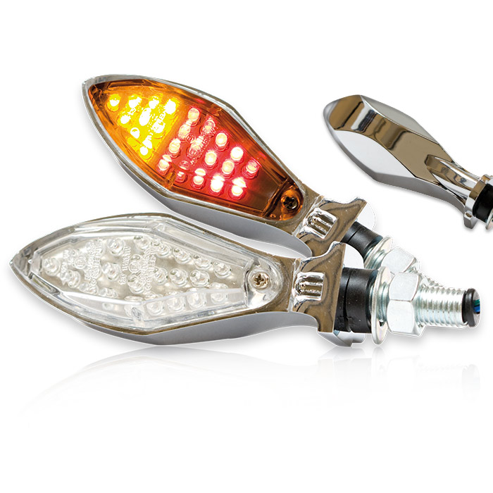LED-Blinker RL Kombi Micro Space Alu chrom
