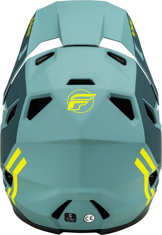 FLY RACING Rayce Fahrrad Helm - Mattblau Stone/Hi-Vis