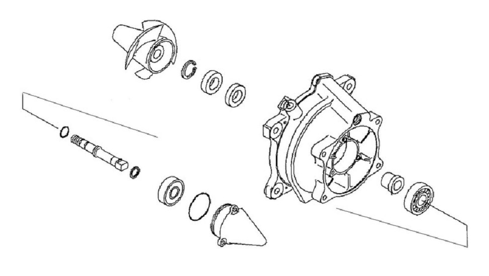 Turbinenreparatursatz WSM passend für Kawasaki 1100 Ultra 130 Turbinenreparatursatz WSM passend für Kawasaki 1100 Ultra 130