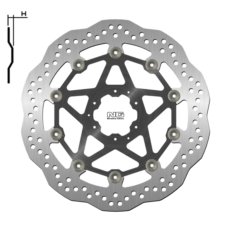 NG BRAKES Bremsscheibe Wave schwimmend
