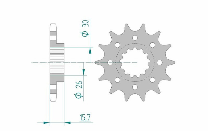 AFAM Standard Stahlritzel vorne 20605 - 525 AFAM Standard Stahlritzel vorne 20605 - 525