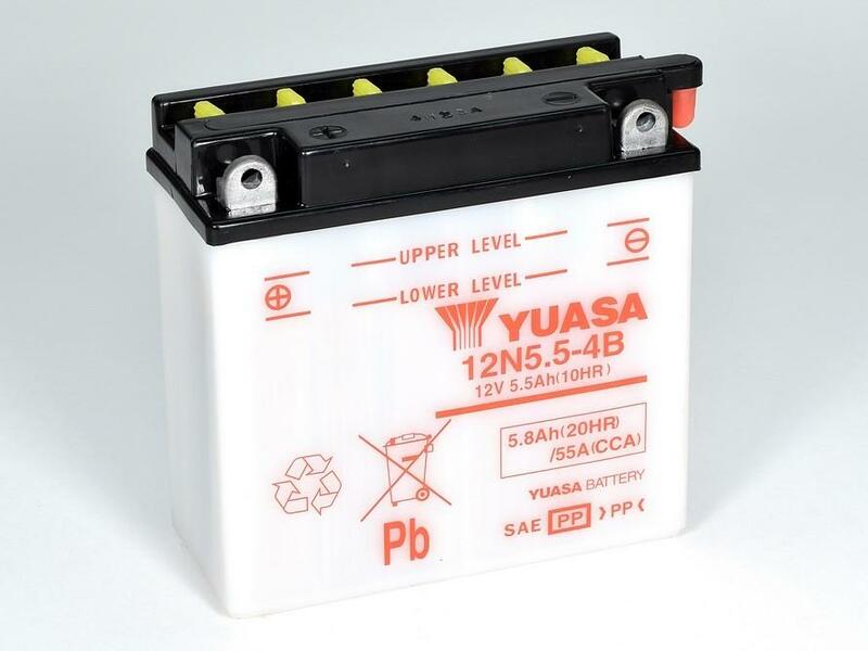 YUASA Blei/Säure Batterie ohne Säurepack - 12N5.5-4B YUASA Blei/Säure Batterie ohne Säurepack - 12N5.5-4B