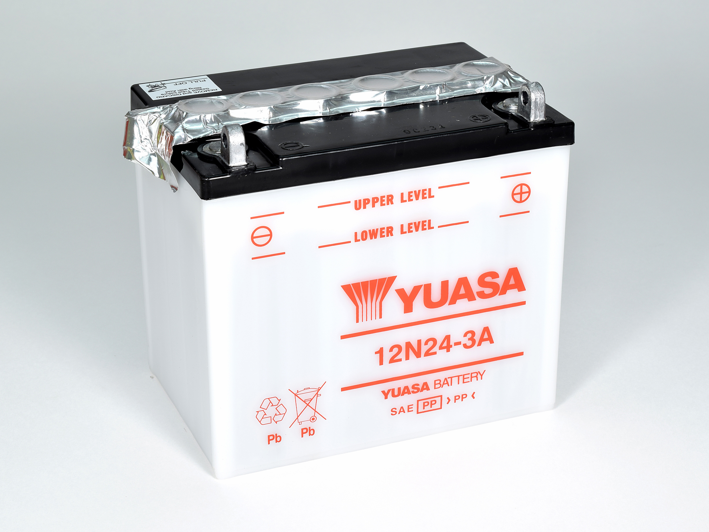 Batterie YUASA 12N24-3A (DC) ohne Säure 12V/24AH (10 Std.) [184x124x175] CCA=200A Säurefüllmenge 1800 ml