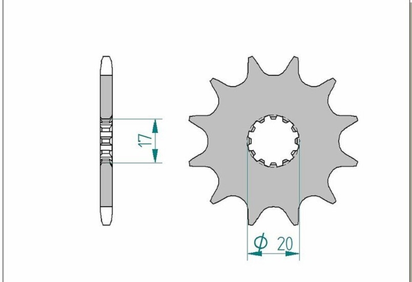 AFAM Standard Stahlritzel vorne 40300 - 520 AFAM Standard Stahlritzel vorne 40300 - 520