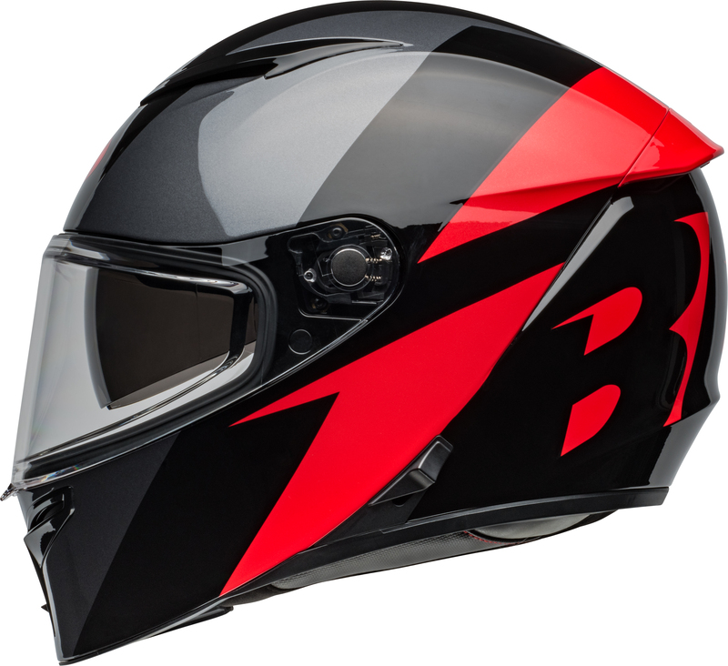 BELL Lithium Helm - Shear Gloss Metallic Gray/Red