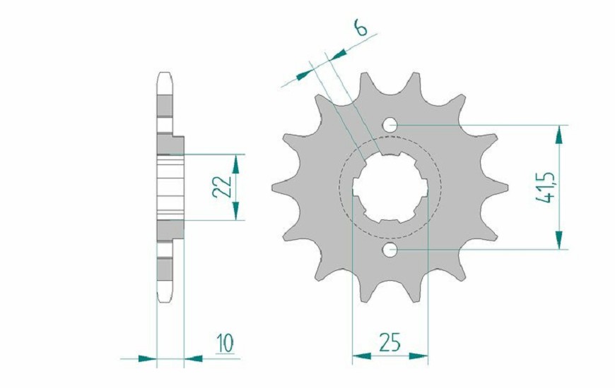 AFAM Standard Stahlritzel vorne 20508 - 520 AFAM Standard Stahlritzel vorne 20508 - 520