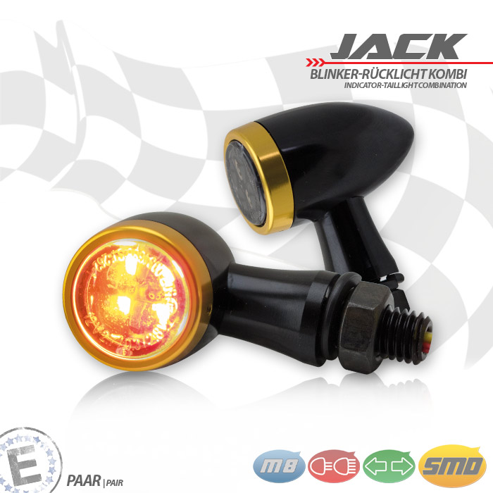 SMD-Blinker/RL-Set Jack schwarz Alu M8
