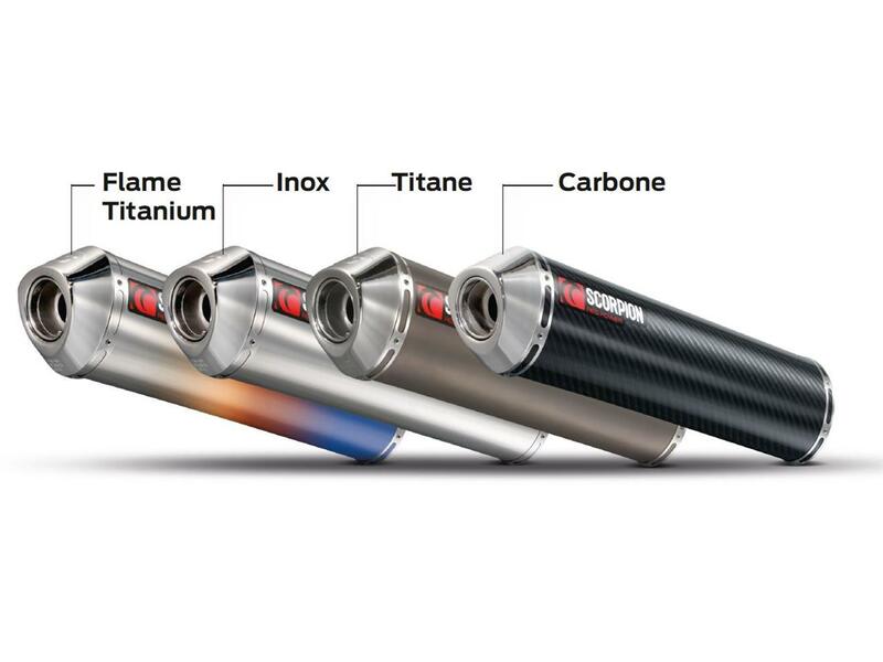 SCORPION SCHALLDÄMPFER RUND FLAME / LÄNGE 450MM GSXF600-750 97-06 Ersatzschalldämpfer rund Titan 400/57mm
