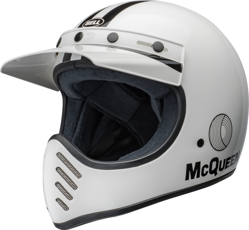 BELL Moto-3 Helm - Steve McQueen Gloss White/Black