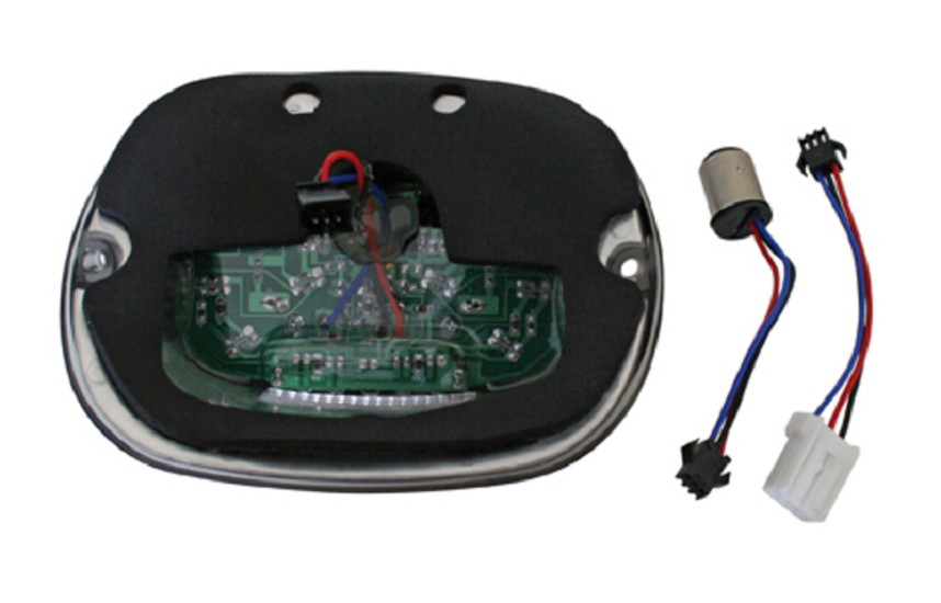HIGHSIDER smart LED-Rücklicht, getöntes Glas und Chromreflektor, für viele HD-Modelle 1973-1998