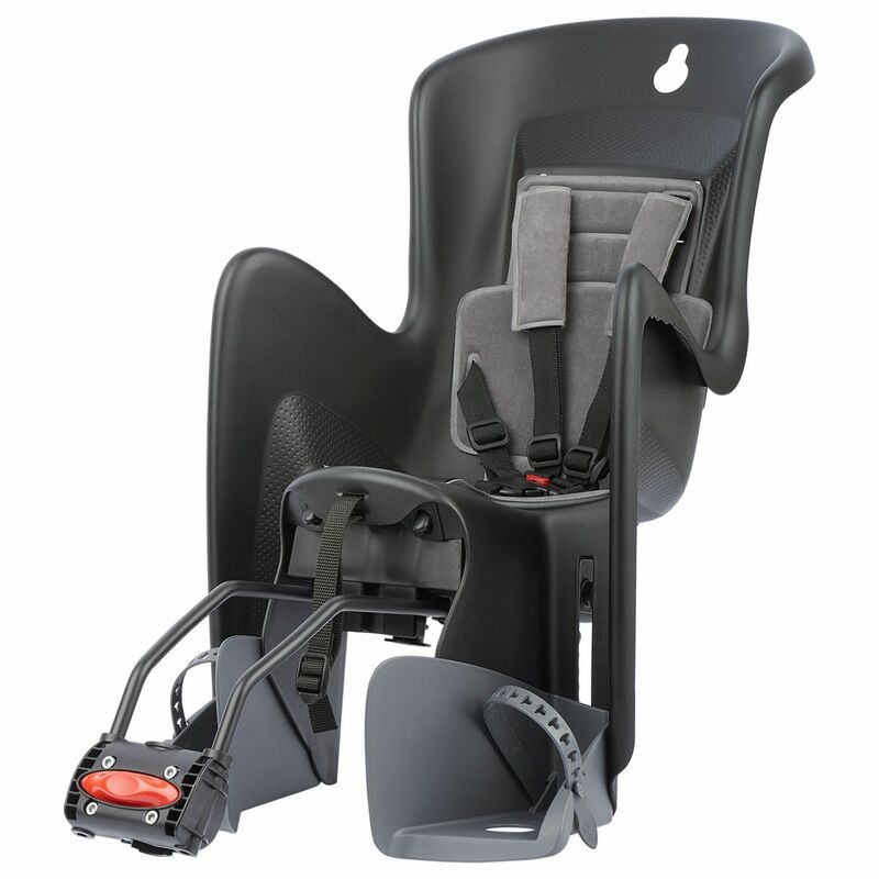 POLISPORT Bilby Maxi RS Reclining Rear Child Bike Seat Frame Mounting - Black/Dark Grey