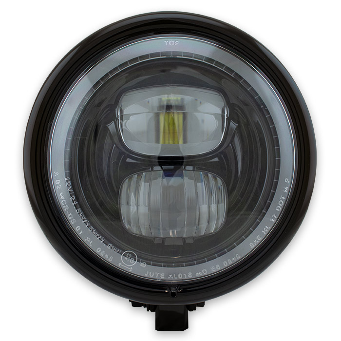 LED-Scheinwerfer Pearl 5-3/4 schwarz glanz LED-Scheinwerfer Pearl 5-3/4 schwarz glanz