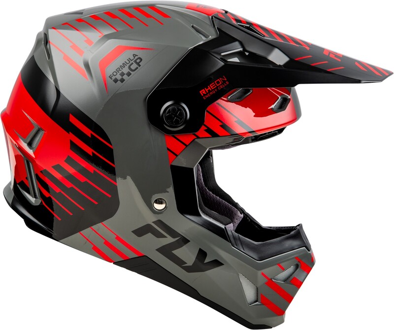 FLY RACING Formula CP Slice Helm - Grau/Rot/Schwarz FLY RACING Formula CP Slice Helm - Grau/Rot/Schwarz