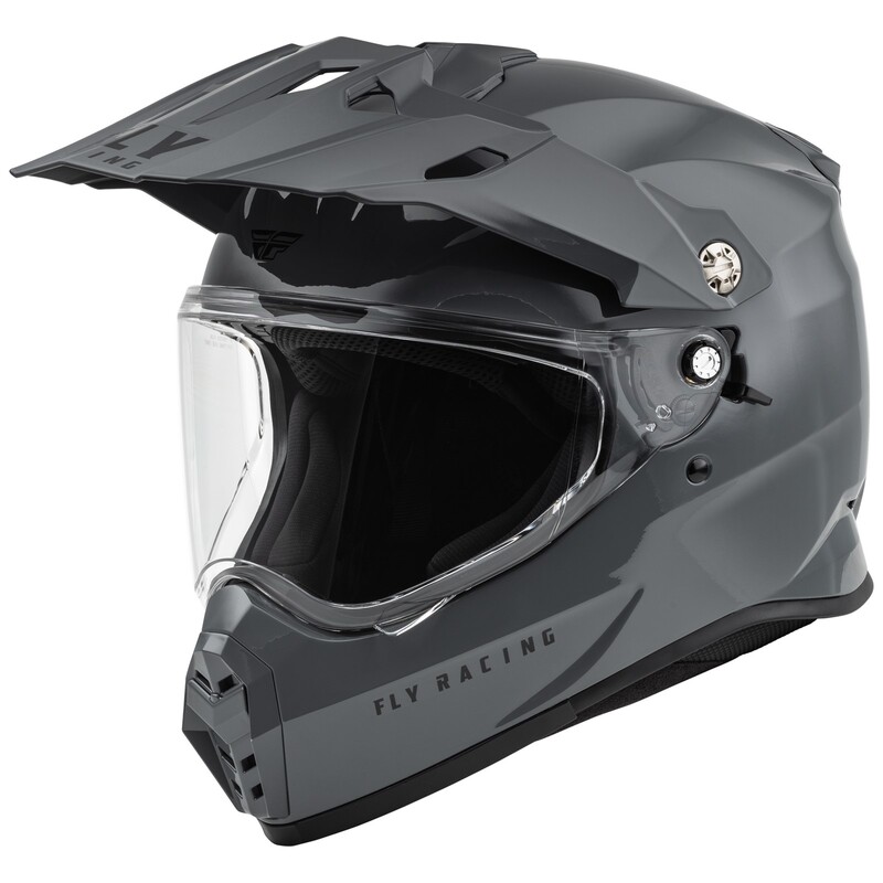 FLY RACING Trekker Solid Helm - Grau