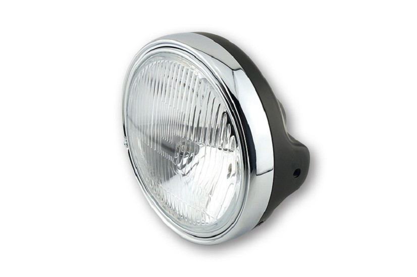 HIGHSIDER smart LTD-Scheinwerfer, 7 Zoll, H4-Einsatz mit geprägtem Glas, schwarz glänzend HIGHSIDER smart LTD-Scheinwerfer, 7 Zoll, H4-Einsatz mit geprägtem Glas, schwarz glänzend