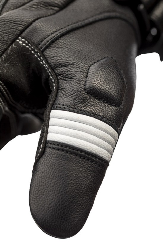 RST Pilot CE Leder Gloves Schwarz/Weiss Größe S