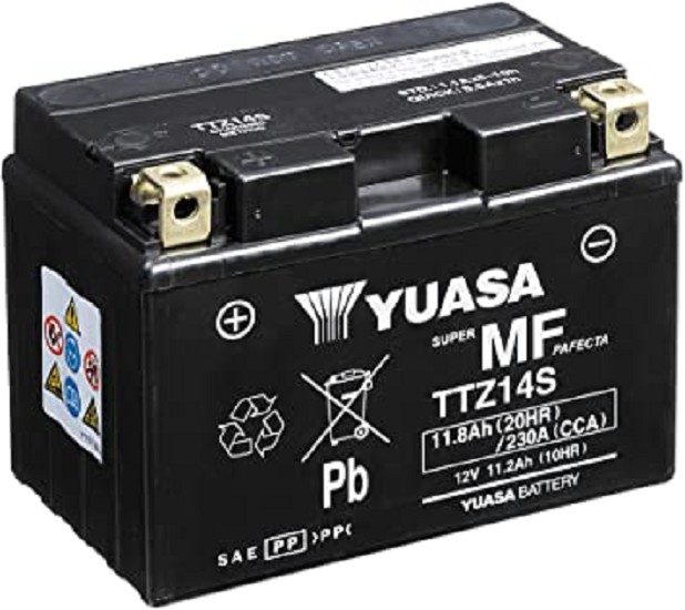 Batterie YUASA TTZ14S (WC) AGM / Gel 12V/11,2AH (10 Std.) [150x87x110] CCA=230A