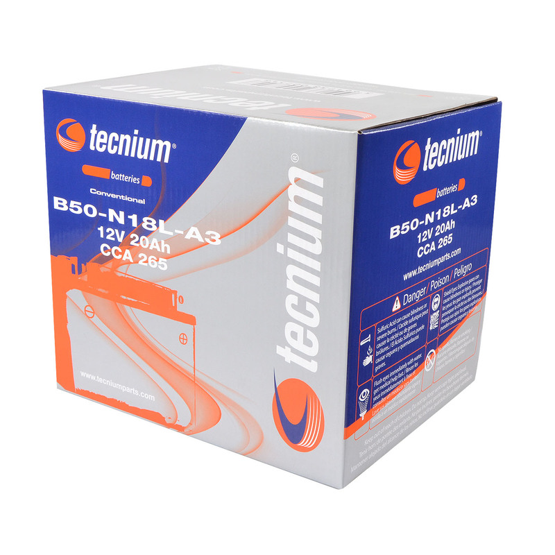 TECNIUM Blei/Säure Batterie mit Säurepack - B50-N18L-A3 TECNIUM Blei/Säure Batterie mit Säurepack - B50-N18L-A3