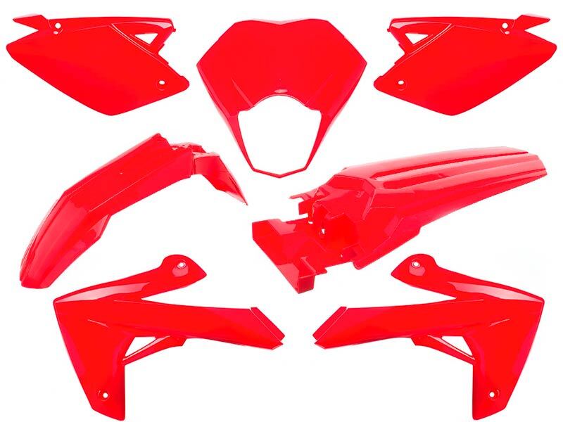 O PARTS Kunststoff-Kit Rot glänzend - Rieju MRT/MRT Pro 50 (09-21)