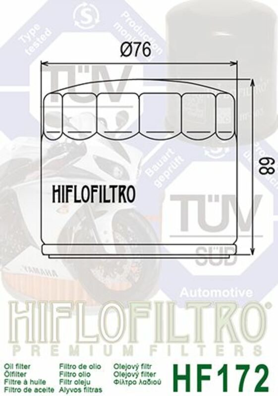 HIFLOFILTRO Ölfilter chrom - HF172C
