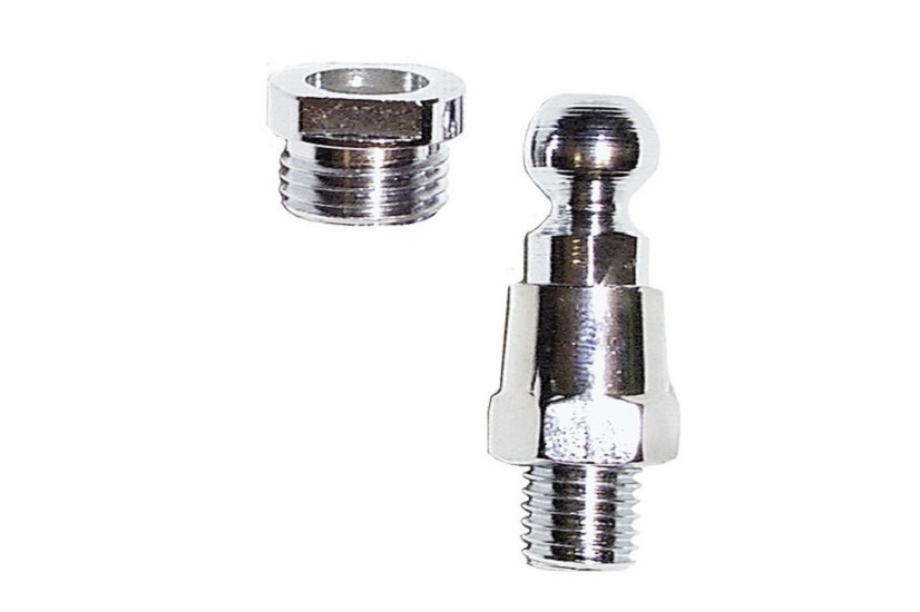 SHIN YO Spiegeladapter m. Kugel, M 10 Linksgewinde, verchromt