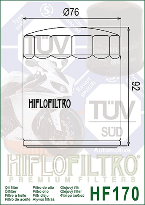 Hiflo Ölfilter HF170C Chrom