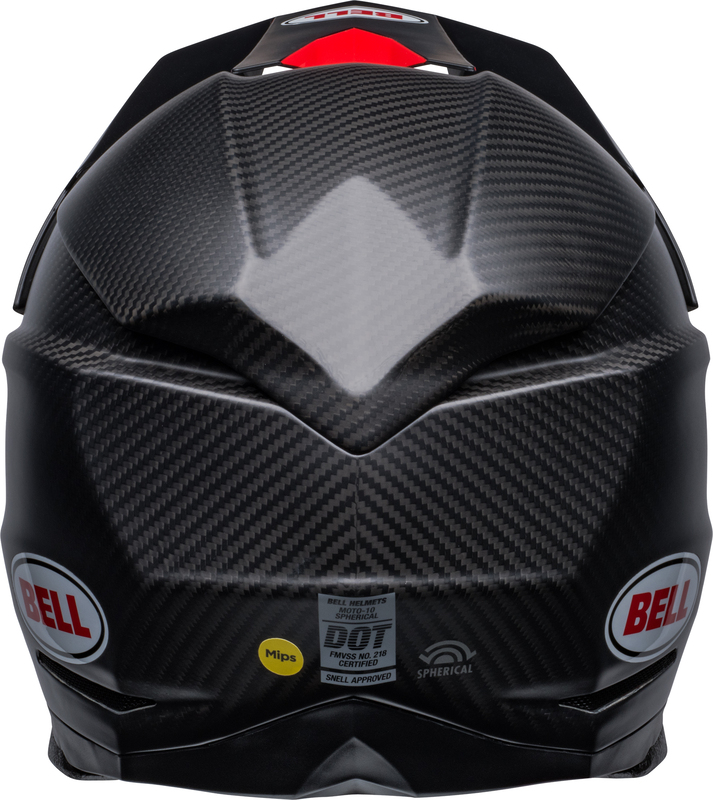 BELL Moto-10 Spherical Helm - Satin/Gloss Black/Red