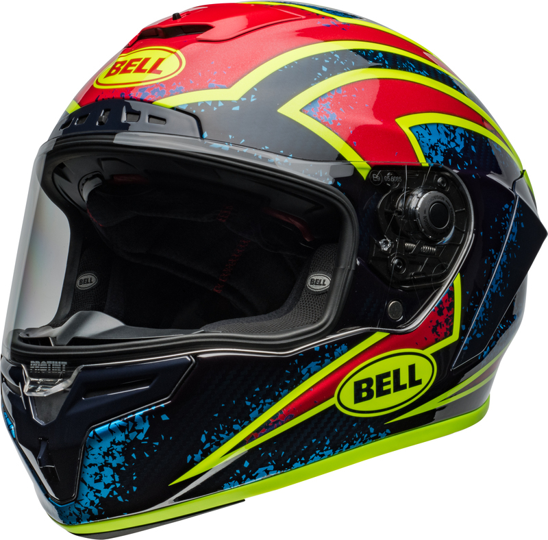 BELL Race Star DLX Flex Helm - Xenon Gloss Blue/Retina