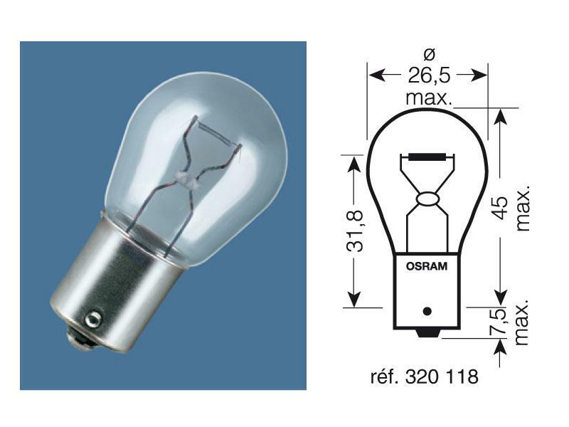 OSRAM Original Line P21W Glühlampen 12V 21W - x10