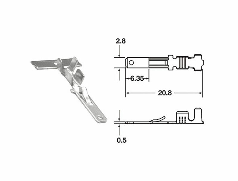Pin männlich ML Ø0,85/1,25 - x50