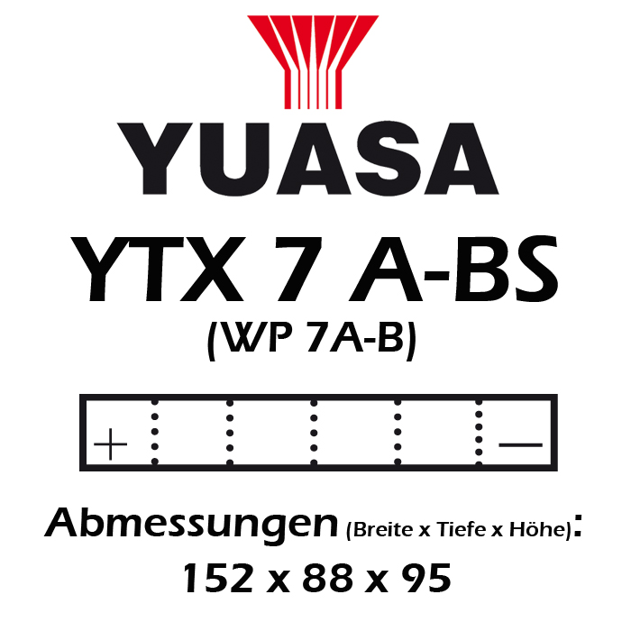 Batterie YUASA YTX7A-BS 6 AH MF