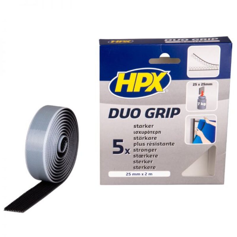 HPX Duo Grip Einstellbares Griffband schwarz 25 mm x 2 m