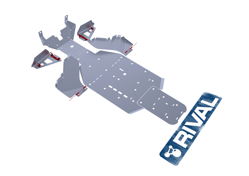 RIVAL Kompletter Unterfahrschutz - Aluminium 4 mm Can-Am Commander RIVAL Kompletter Unterfahrschutz - Aluminium 4 mm Can-Am Commander