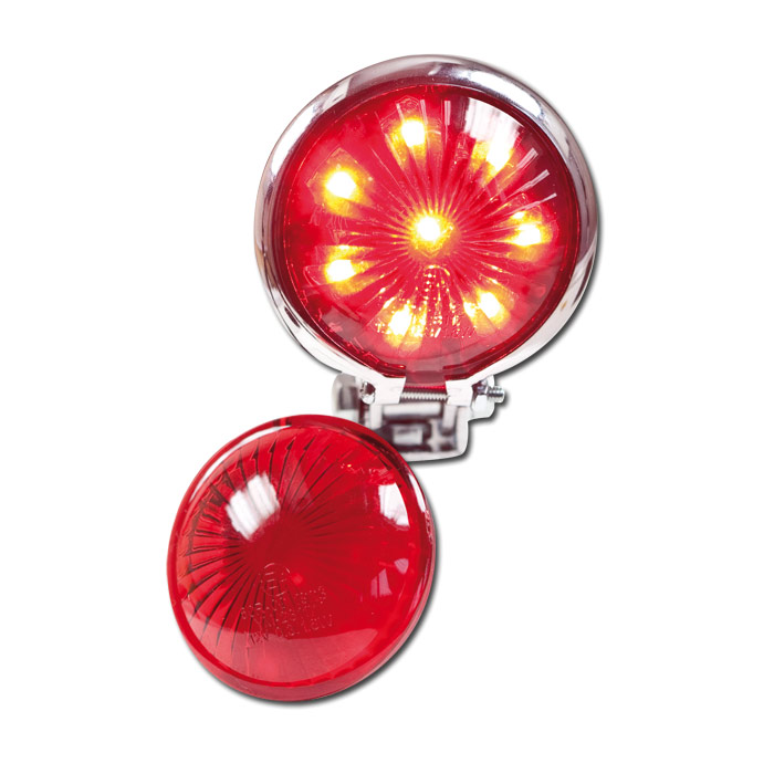 LED-Rücklicht D-Tail Alu schwarz Ø=30 mm