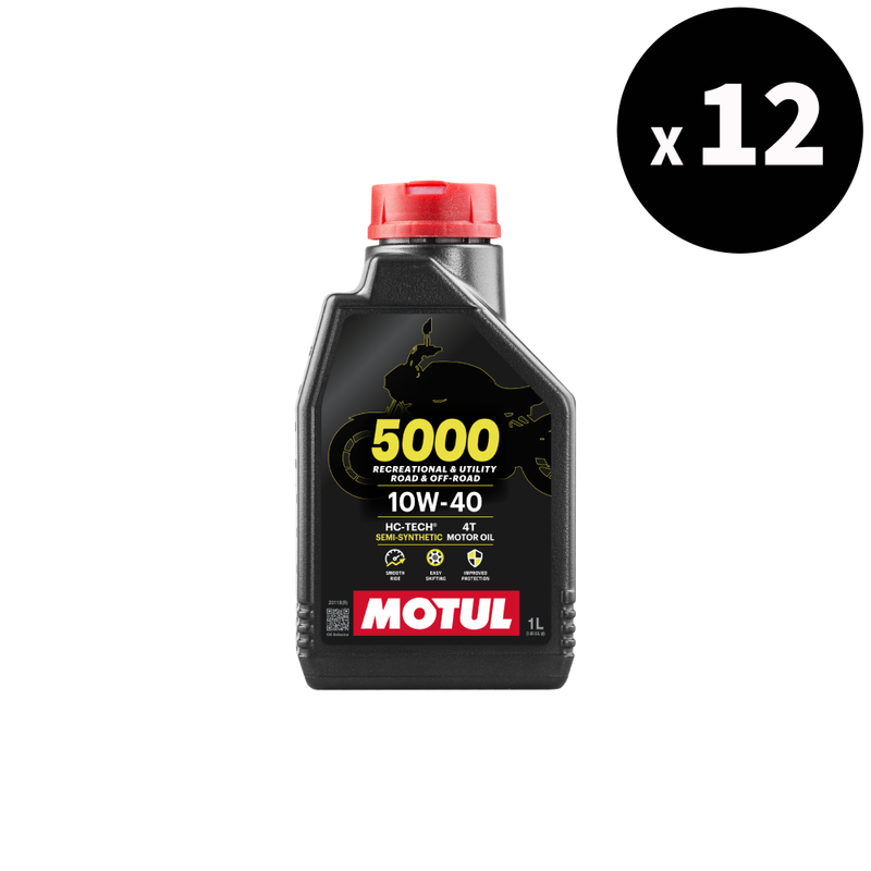 MOTUL 5000 4T Motor Oil - 10W40 1L x12 MOTUL 5000 4T Motor Oil - 10W40 1L x12