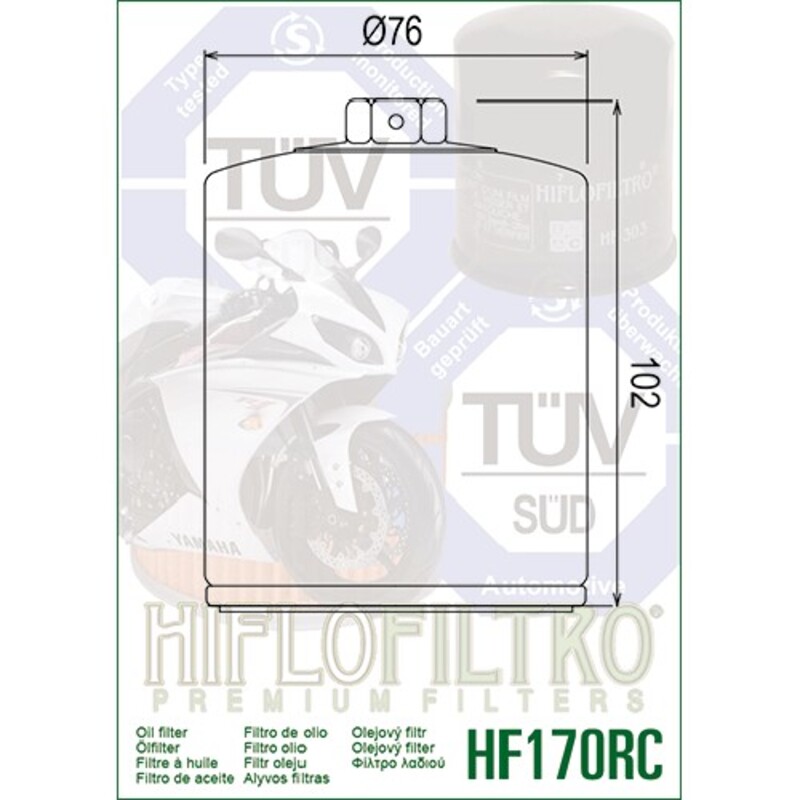 HIFLOFILTRO Performance Ölfilter Chrom - HF170CRC