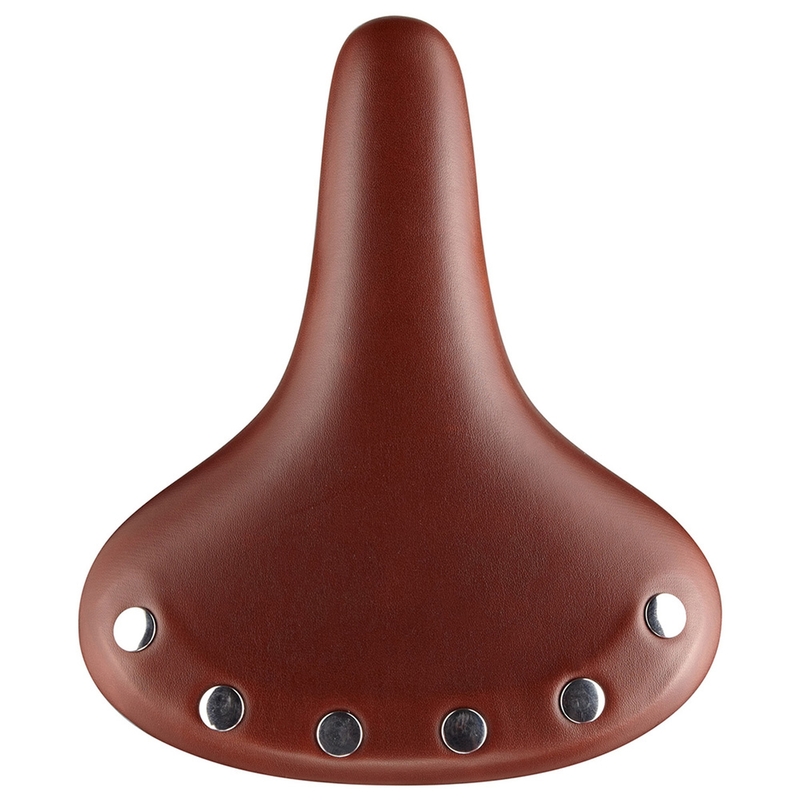 VELO Bicycle Saddle Cruiser w/spring brown leather+rivet