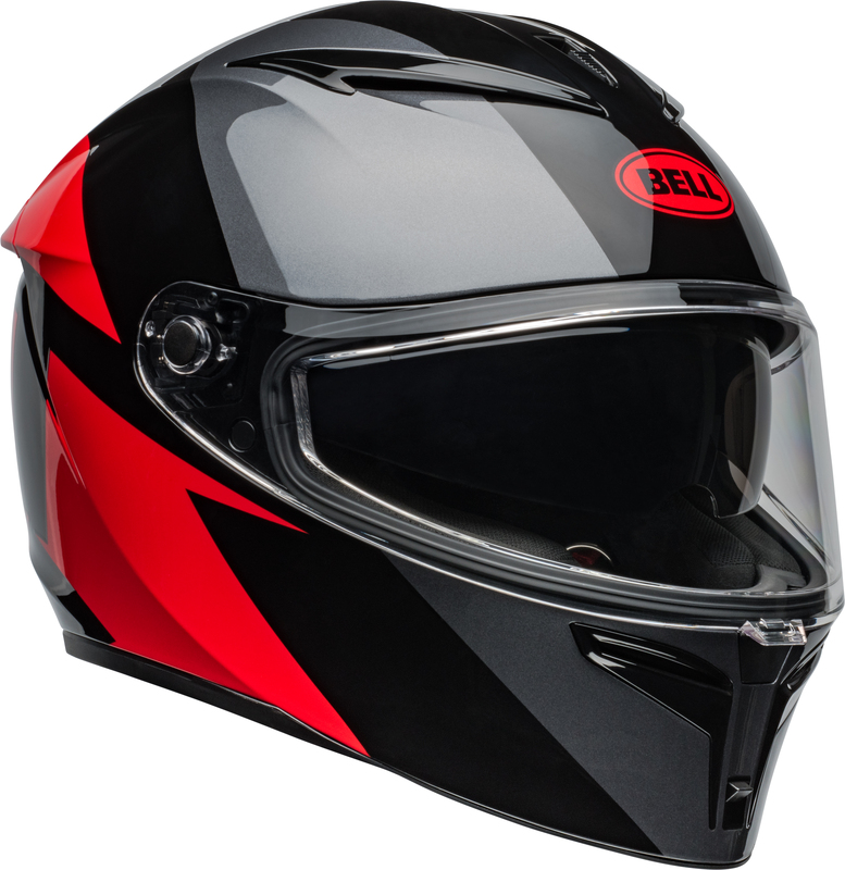 BELL Lithium Helm - Shear Gloss Metallic Gray/Red