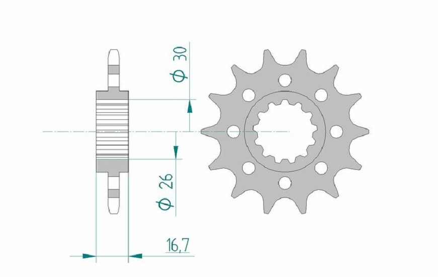 AFAM Standard Stahlritzel vorne 20613 - 520 AFAM Standard Stahlritzel vorne 20613 - 520