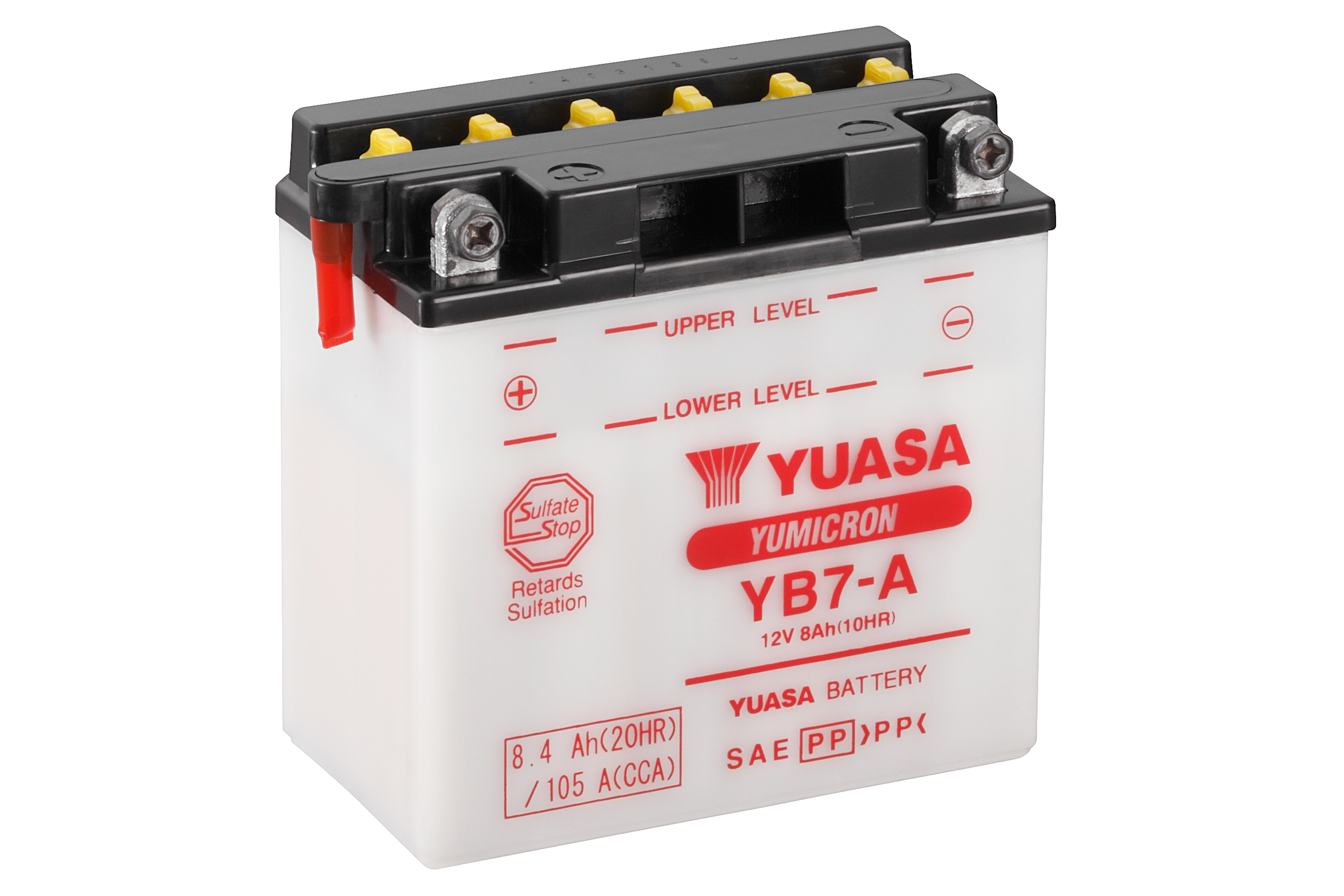 Batterie YUASA YB7-A (CP) mit Säurepack 12V/8AH (10 Std.) [136x75x133] CCA=105A