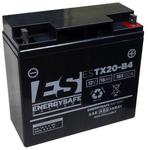 Batterie ENERGYSAFE ESTX20-B4 (WC) AGM / Gel 12V/18AH (10 Std.) [175x72x165] CCA=183A (2 Jahre Garantie - s. Artikeltext)