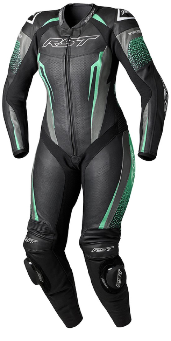 RST Suit TracTech Evo 5 Damen Lederkombi - Schwarz/Aqua/Grau