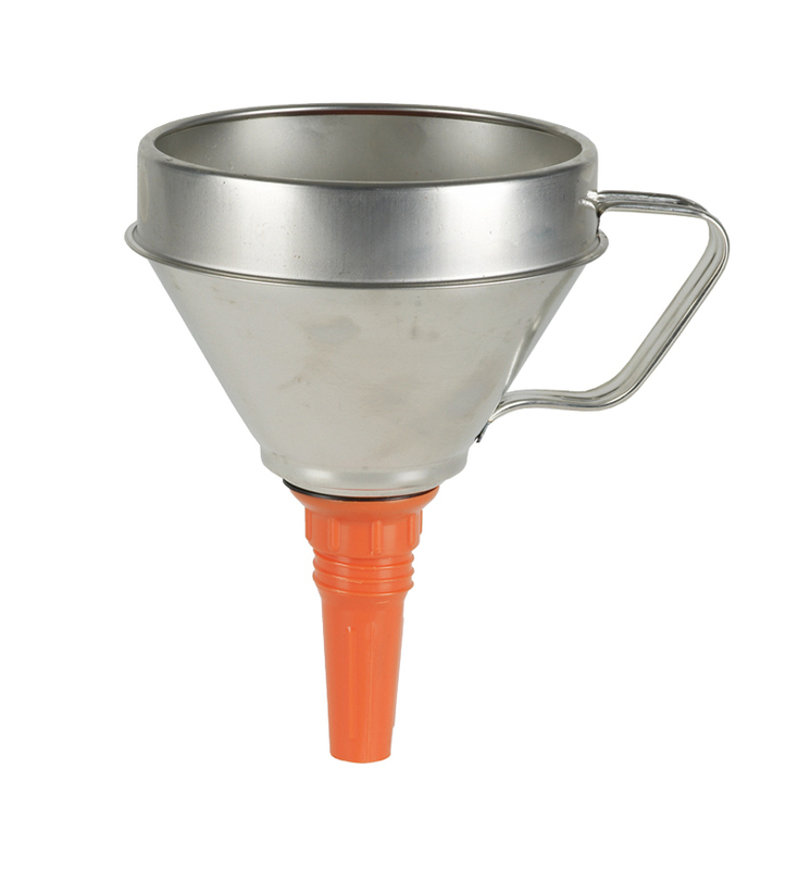 Trichter aus Weissblech, 1.3l. Mit Filter Ø160mm