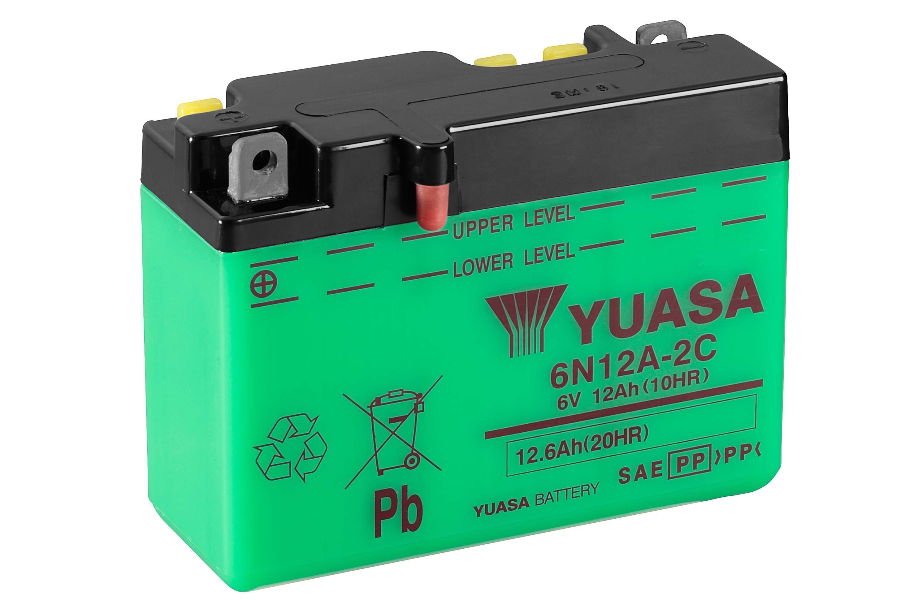Batterie YUASA 6N12A-2C (DC) ohne Säure 6V/12AH (10 Std.) [156x57x116] Säurefüllmenge 500 ml