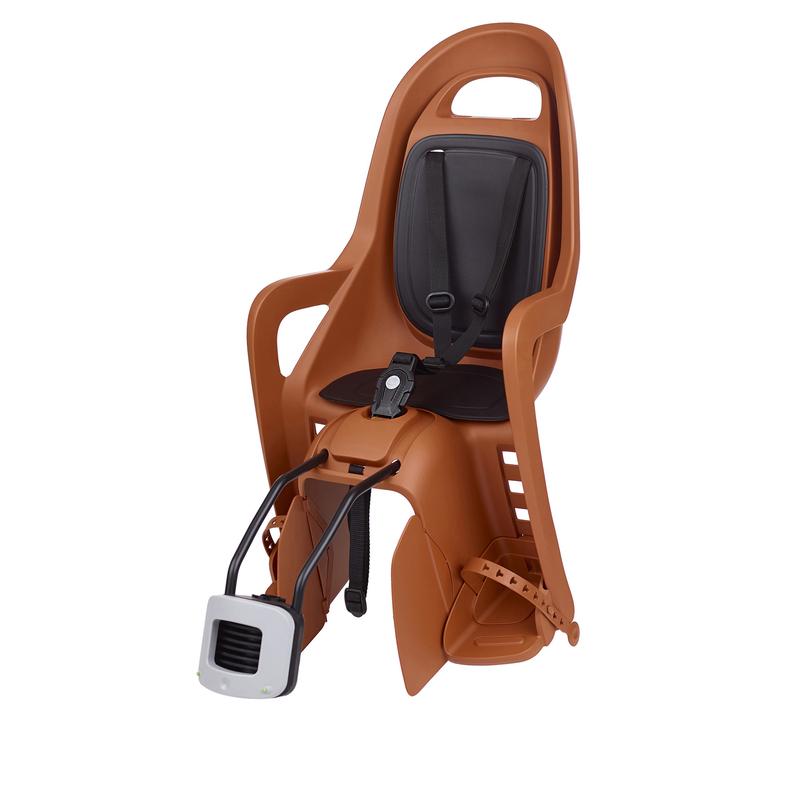 POLISPORT Groovy Maxi FF Rear Child Bike Seat Frame Mounting - Caramel Brown/Black