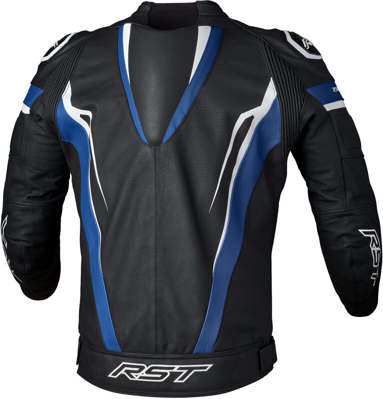 RST TracTech Evo 5 Lederjacke Herren - Blau/Schwarz/Weiss