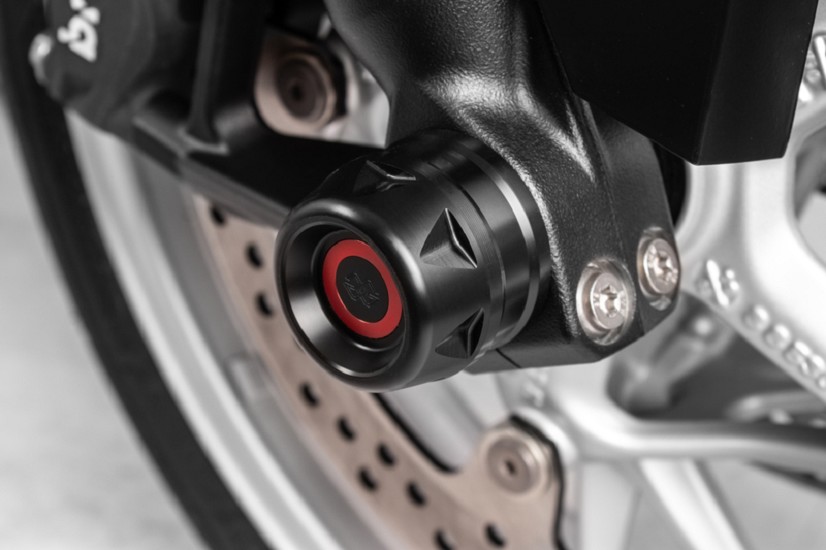 GILLES GTA Fork Protection (Wheel Axle) - Black/Red passend für BMW