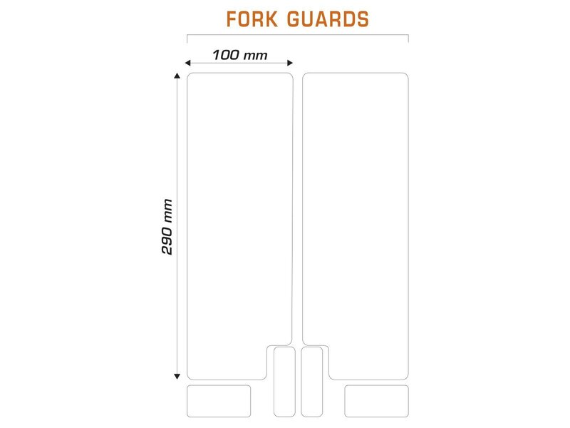ALGIS Gloss Fork Guards Kit - White Lines