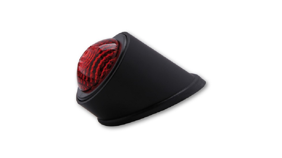 SHIN YO LED-Rücklicht Old School TYP1 Schwarz Rotes Glas