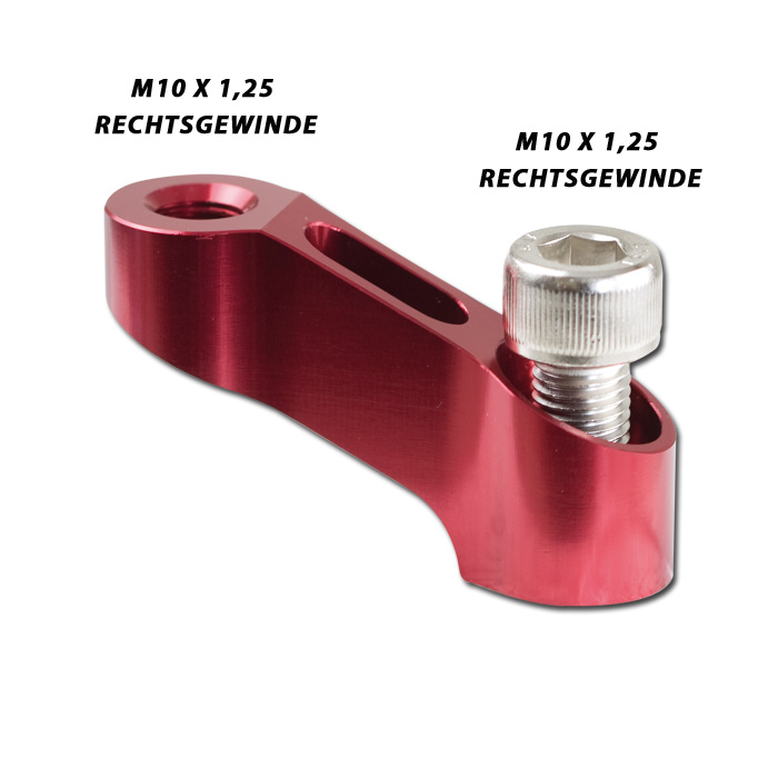 Spiegelarmverlängerung rot M10-R auf M10-R Spiegelarmverlängerung rot M10-R auf M10-R